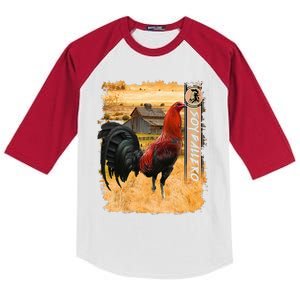 Soy Gallero Gamefowl Rooster Cockfighting Enthusiast Kids Colorblock Raglan Jersey