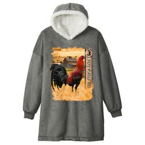 Soy Gallero Gamefowl Rooster Cockfighting Enthusiast Hooded Wearable Blanket