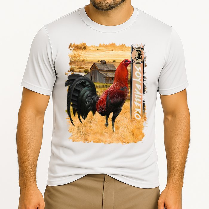 Soy Gallero Gamefowl Rooster Cockfighting Enthusiast Cooling Performance Crew T-Shirt