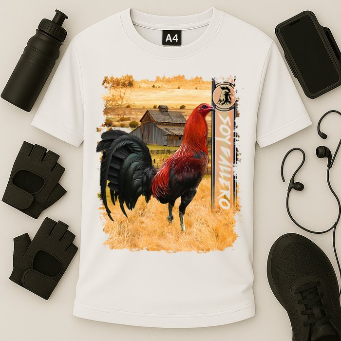 Soy Gallero Gamefowl Rooster Cockfighting Enthusiast Cooling Performance Crew T-Shirt