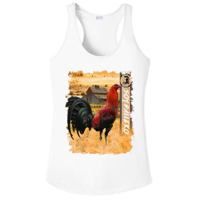 Soy Gallero Gamefowl Rooster Cockfighting Enthusiast Ladies PosiCharge Competitor Racerback Tank