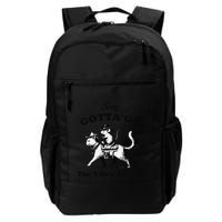 Sorry Gotta Go The Vibes Are Off Funny Mouse Riding Cat Daily Commute Backpack