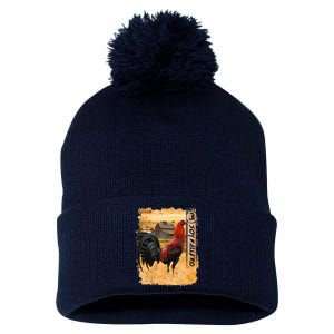 Soy Gallero Gamefowl Rooster Cockfighting Enthusiast Pom Pom 12in Knit Beanie