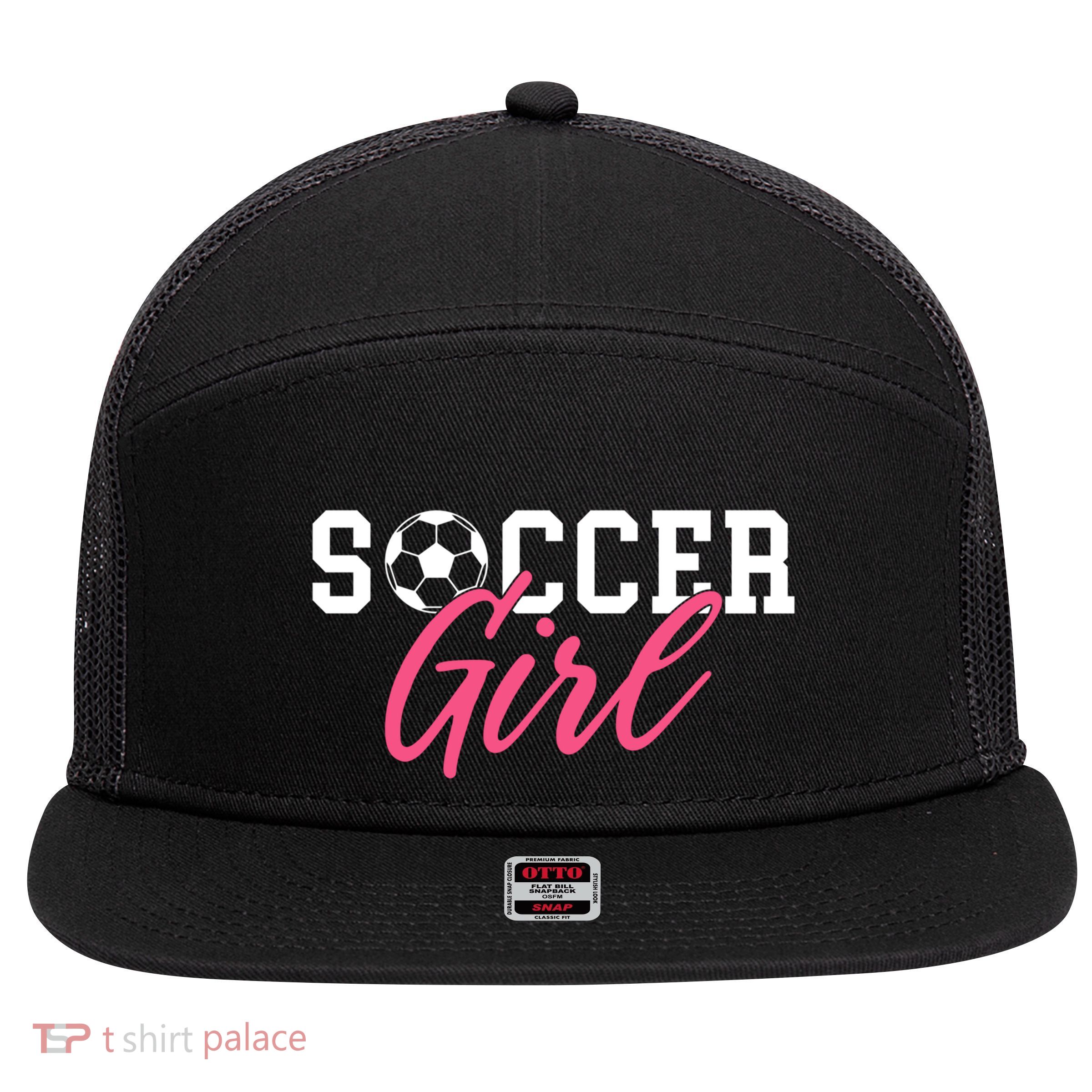 Soccer Great Gift 7 Panel Mesh Trucker Snapback Hat
