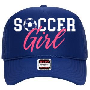 Soccer Great Gift High Crown Mesh Back Trucker Hat