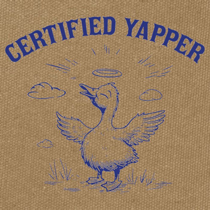 Silly Goose Goose Certified Yapper Cotton Canvas Backpack