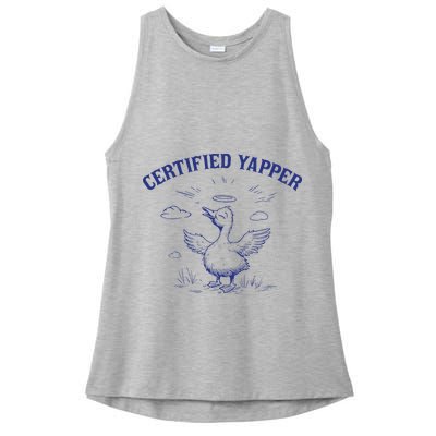 Silly Goose Goose Certified Yapper Ladies PosiCharge Tri-Blend Wicking Tank