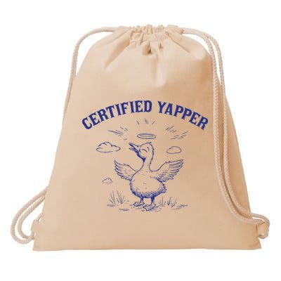 Silly Goose Goose Certified Yapper Drawstring Bag