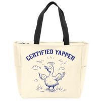 Silly Goose Goose Certified Yapper Zip Tote Bag