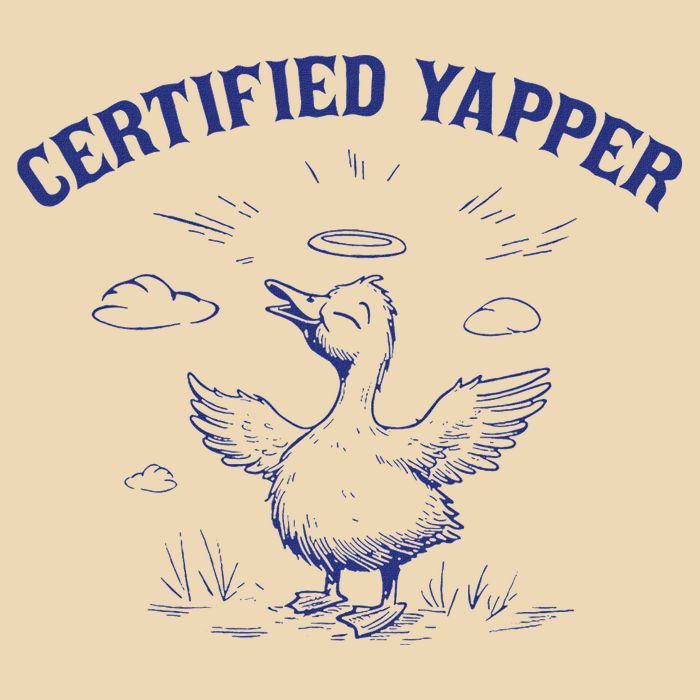 Silly Goose Goose Certified Yapper Zip Tote Bag