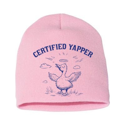 Silly Goose Goose Certified Yapper Short Acrylic Beanie
