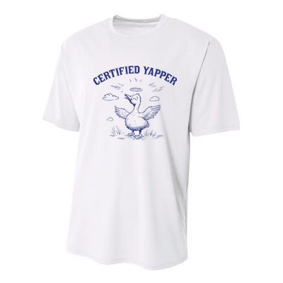Silly Goose Goose Certified Yapper Youth Performance Sprint T-Shirt