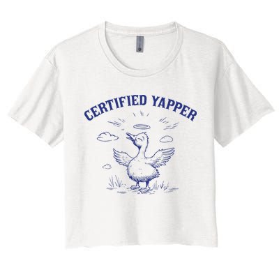 Silly Goose Goose Certified Yapper Women's Crop Top Tee