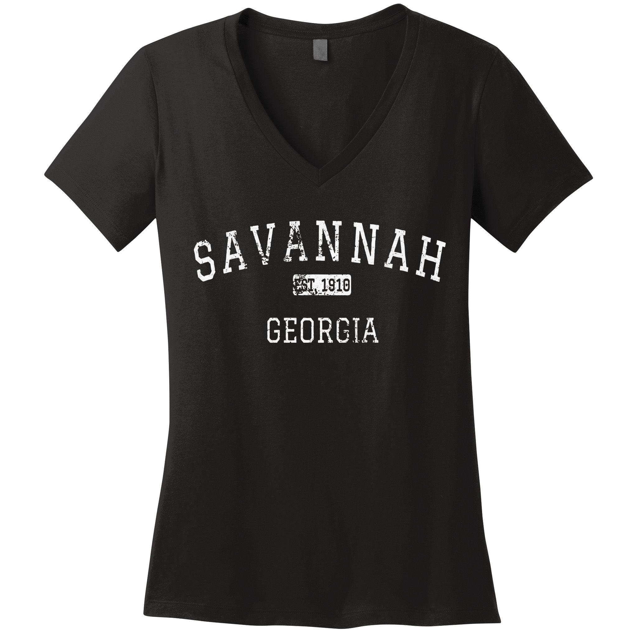 Savannah Georgia Ga Vintage Women's V-Neck T-Shirt