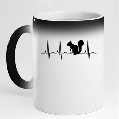 Squirrel Great Gift Meaningful Gift Funny Squirrel Lover Gift Great Gift 11oz Black Color Changing Mug