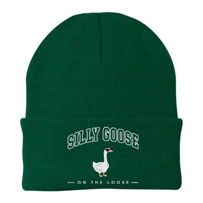 Silly Goose Goose On The Loose Funny Silly Goose University Knit Cap Winter Beanie