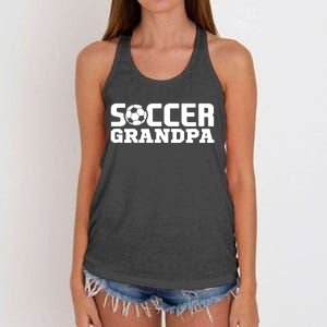 Soccer Grandpa Granddad Granddaddy Grandfather Women's Knotted Racerback Tank