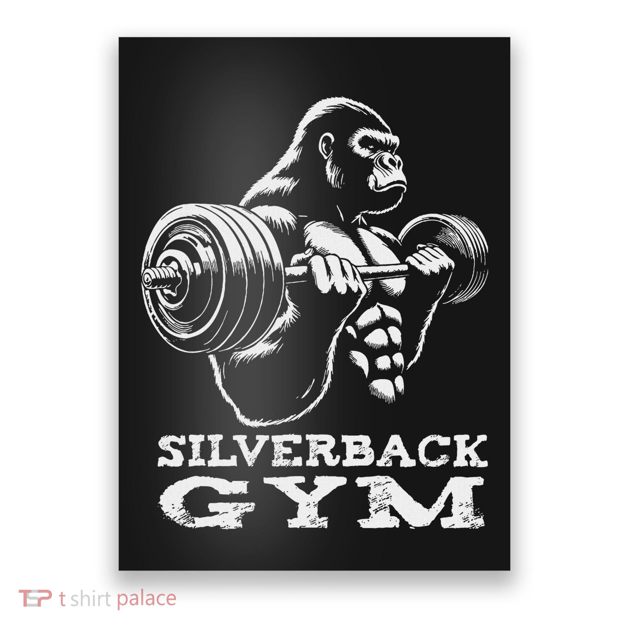 Silverback Gym Gorilla Weightlifting Workout Fitness Poster