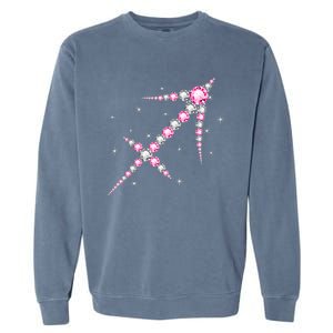 Sagittarius Great Gift Astrology Birthday Pink Diamond Cute Gift Garment-Dyed Sweatshirt