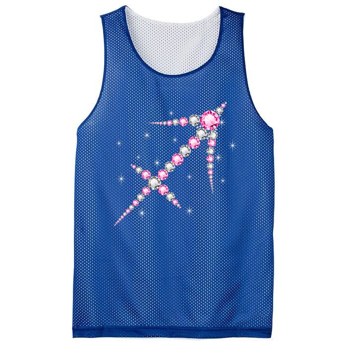 Sagittarius Great Gift Astrology Birthday Pink Diamond Cute Gift Mesh Reversible Basketball Jersey Tank