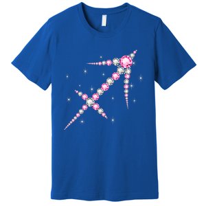 Sagittarius Great Gift Astrology Birthday Pink Diamond Cute Gift Premium T-Shirt