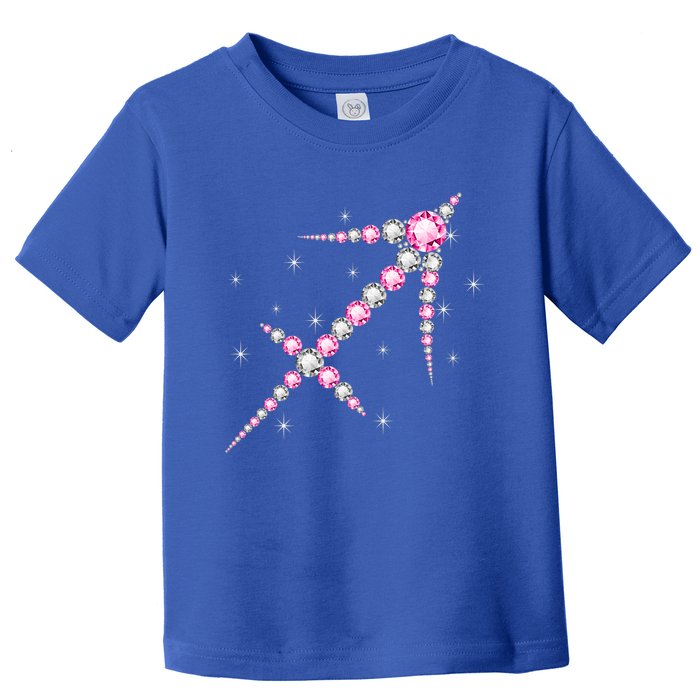 Sagittarius Great Gift Astrology Birthday Pink Diamond Cute Gift Toddler T-Shirt