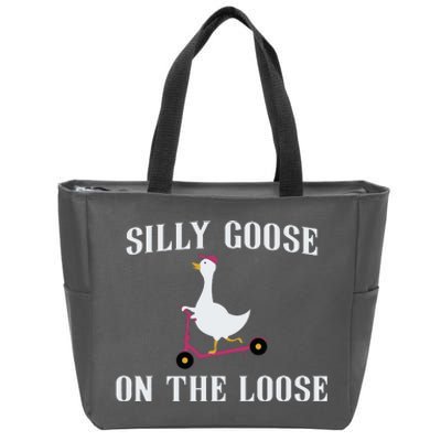 Silly Goose Goose On The Loose Zip Tote Bag