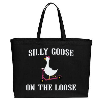 Silly Goose Goose On The Loose Cotton Canvas Jumbo Tote