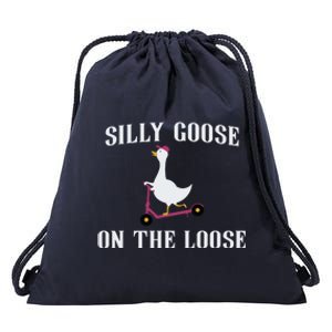 Silly Goose Goose On The Loose Drawstring Bag