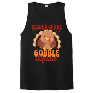 Second Grade Gobble Squad Cute Turkey Thanksgiving Teacher Great Gift PosiCharge Competitor Tank