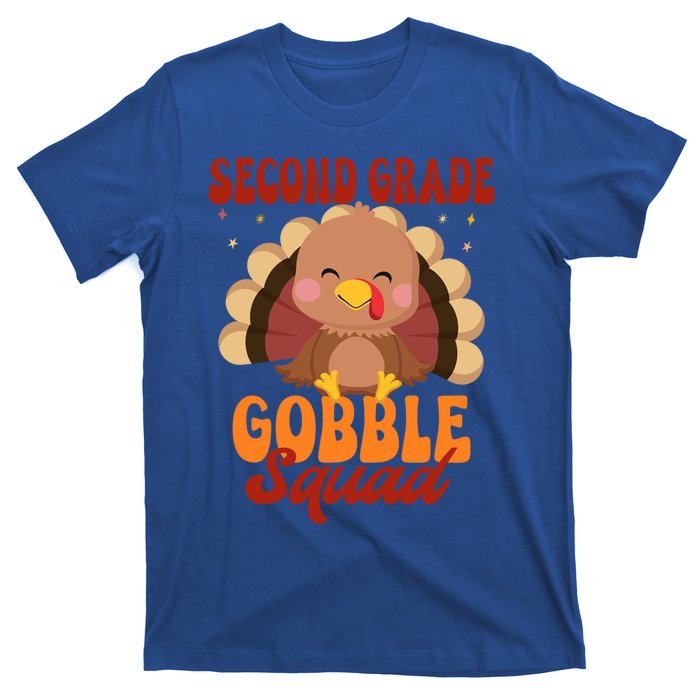 Second Grade Gobble Squad Cute Turkey Thanksgiving Teacher Great Gift T-Shirt