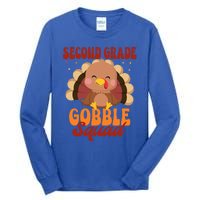 Second Grade Gobble Squad Cute Turkey Thanksgiving Teacher Great Gift Tall Long Sleeve T-Shirt