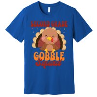 Second Grade Gobble Squad Cute Turkey Thanksgiving Teacher Great Gift Premium T-Shirt