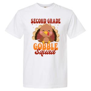 Second Grade Gobble Squad Cute Turkey Thanksgiving Teacher Great Gift Garment-Dyed Heavyweight T-Shirt