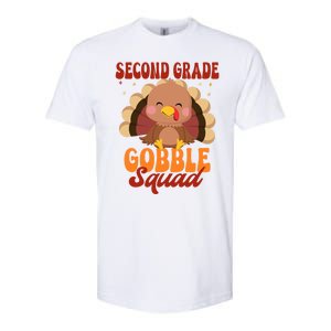 Second Grade Gobble Squad Cute Turkey Thanksgiving Teacher Great Gift Softstyle CVC T-Shirt