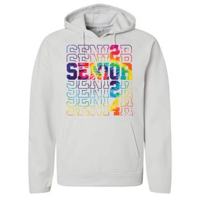 Senior Graduation Gift Girl Class Of 2024 Senior Tie Dye Performance Fleece Hoodie