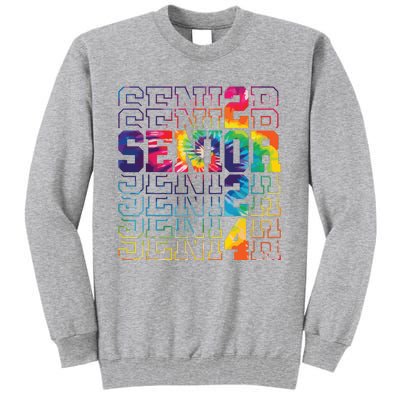 Senior Graduation Gift Girl Class Of 2024 Senior Tie Dye Tall Sweatshirt