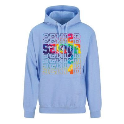 Senior Graduation Gift Girl Class Of 2024 Senior Tie Dye Unisex Surf Hoodie