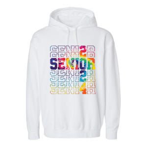 Senior Graduation Gift Girl Class Of 2024 Senior Tie Dye Garment-Dyed Fleece Hoodie