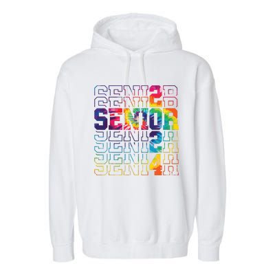 Senior Graduation Gift Girl Class Of 2024 Senior Tie Dye Garment-Dyed Fleece Hoodie