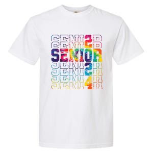 Senior Graduation Gift Girl Class Of 2024 Senior Tie Dye Garment-Dyed Heavyweight T-Shirt