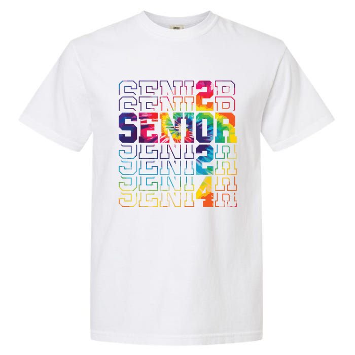 Senior Graduation Gift Girl Class Of 2024 Senior Tie Dye Garment-Dyed Heavyweight T-Shirt