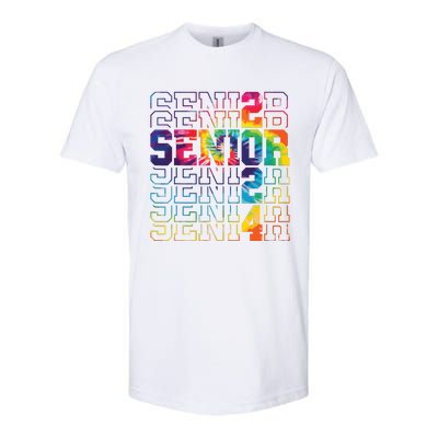 Senior Graduation Gift Girl Class Of 2024 Senior Tie Dye Softstyle CVC T-Shirt