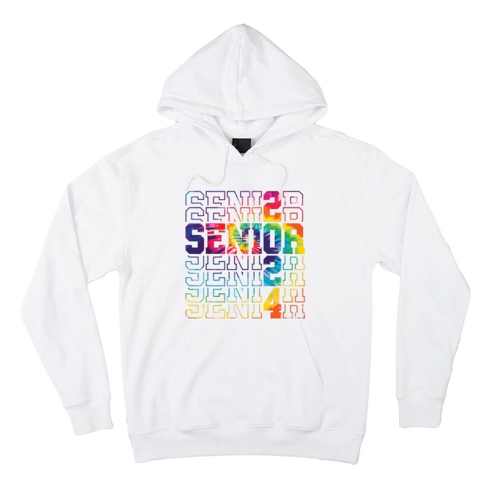 Senior Graduation Gift Girl Class Of 2024 Senior Tie Dye Hoodie