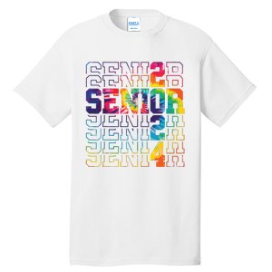 Senior Graduation Gift Girl Class Of 2024 Senior Tie Dye Tall T-Shirt