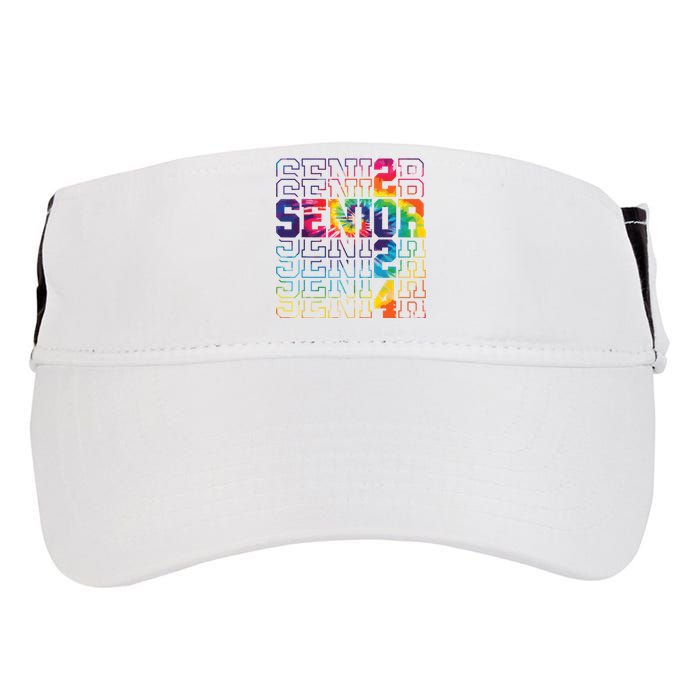 Senior Graduation Gift Girl Class Of 2024 Senior Tie Dye Adult Drive Performance Visor