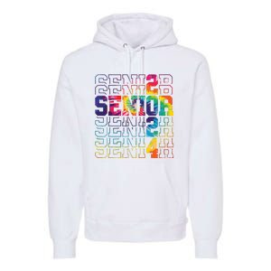 Senior Graduation Gift Girl Class Of 2024 Senior Tie Dye Premium Hoodie