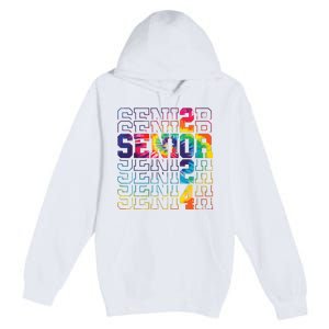 Senior Graduation Gift Girl Class Of 2024 Senior Tie Dye Premium Pullover Hoodie