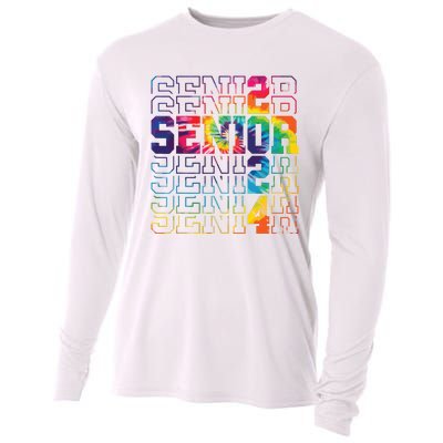 Senior Graduation Gift Girl Class Of 2024 Senior Tie Dye Cooling Performance Long Sleeve Crew