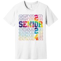 Senior Graduation Gift Girl Class Of 2024 Senior Tie Dye Premium T-Shirt